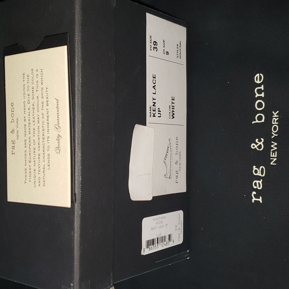 Rag & Bone Kent White Leather Lace Up 9 nwt - Picture 5 of 10